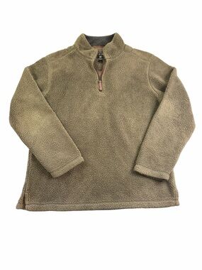 True Grit Taupe Sherpa Half-Zip Pullover